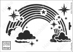 Schablone-Stencil A4 097-1429 Regenbogen